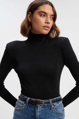 Haut en Maille Fluide à Col Montant et Épaules Structurées | Taille Medium - KarenMillen - Modalova