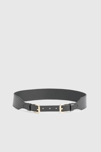 Ceinture en Cuir à Double Boucle | Taille Medium/Large - KarenMillen - Modalova
