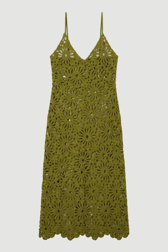 Robe Maxi de Plage Tissée au Crochet Floral | Taille Medium - KarenMillen - Modalova
