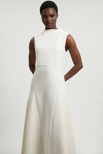 Robe Midi Ajustée Extensible à Blocs de Couleurs et Jupe Évasée | Taille 16 - KarenMillen - Modalova