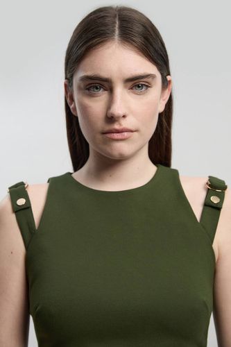 Robe Crayon Mi-Longue en Ponte avec Détail Ceinture | Taille Medium - KarenMillen - Modalova