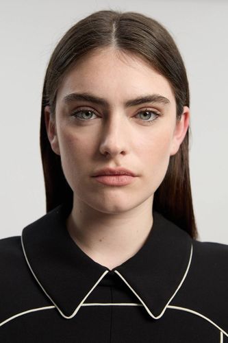 Combinaison Ajustée à Détails Contrastés et Pattes Boutonnées en Tissu Stretch Compact | Taille 16 - KarenMillen - Modalova