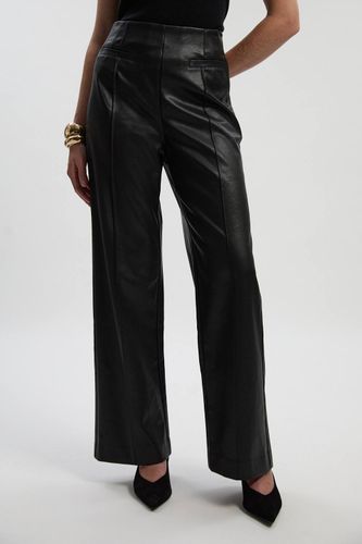 Pantalon Tailleur Jambe Large en synthétique avec Détails de Coutures | Taille 16 - KarenMillen - Modalova