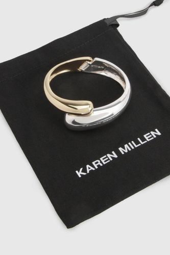 Bracelet Jonc Courbé Bicolore en Métal - KarenMillen - Modalova