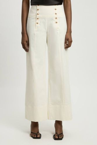 Pantalon Tailleur Petite En Coton À Détails De Boutons | Taille 16 - KarenMillen - Modalova