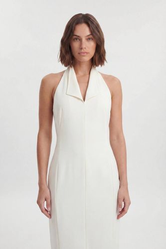 Robe Midi Ajustée En Satin Avec Détail Dos Smoking | Taille 16 - KarenMillen - Modalova