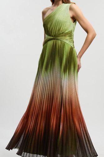 Robe Longue Tissée À Une Épaule Avec Imprimé Ombré Et Fil Métallisé Petite | Taille 6 - KarenMillen - Modalova
