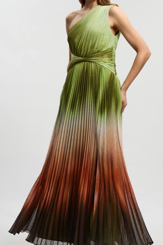 Robe Maxi Tissée À Une Épaule Avec Imprimé Dégradé À Fils Métalliques | Taille 12 - KarenMillen - Modalova