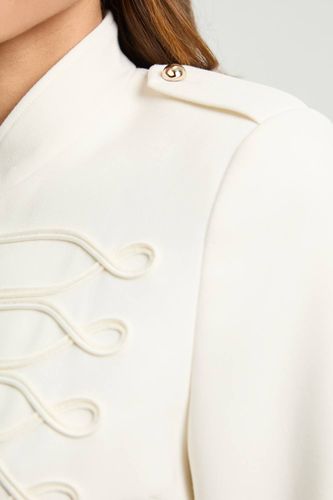 Veste Militaire Compacte Stretch Avec Détails De Bandes | Taille 16 - KarenMillen - Modalova