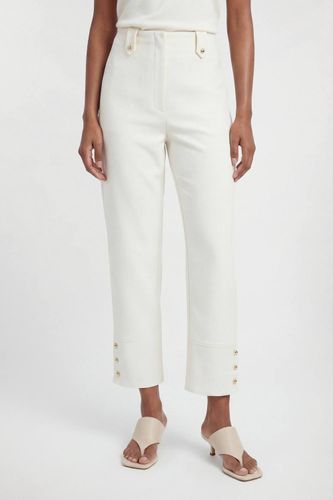 Pantalon Droit À Détails Boutons En Tissu Stretch Compact | Taille 16 - KarenMillen - Modalova