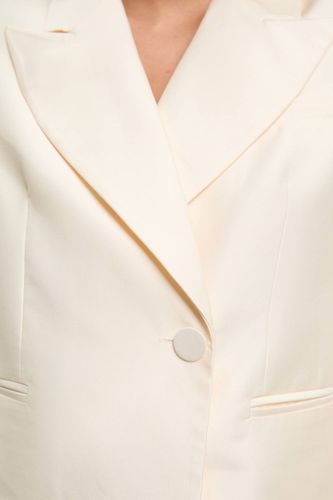 Blazer Smoking Court En Satin Ajusté | Taille 16 - KarenMillen - Modalova