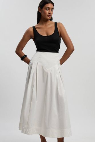 Jupe De Bal En Coton Tissé Avec Détail Taille Basse | Taille 12 - KarenMillen - Modalova
