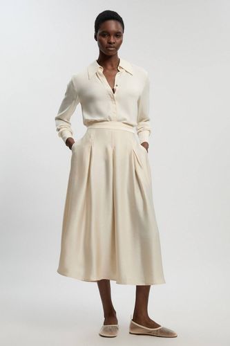 Jupe Longue Tissée En Satin Martelé Petite | Taille 12 - KarenMillen - Modalova