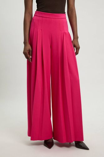 Pantalon Large Plissé En Crêpe Structuré Ajusté | Taille 16 - KarenMillen - Modalova