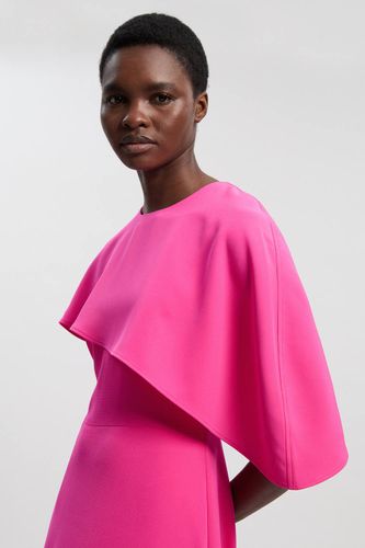 Robe Midi Cintrée Petite Avec Détail Cape Souple | Taille 12 - KarenMillen - Modalova