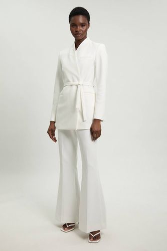 Blazer Ceinturé Sans Col Ajusté | Taille 16 - KarenMillen - Modalova