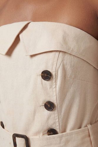 Combinaison-pantalon Bustier En Coton Façon Trench Tailleur Petite | Taille 16 - KarenMillen - Modalova