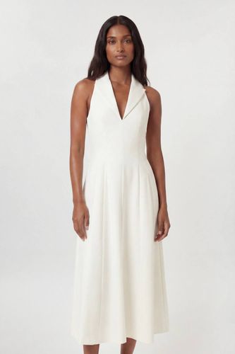 Robe Midi Ajustée À Jupe Ample Avec Détails De Coutures En Tissu Stretch Compact | Taille 16 - KarenMillen - Modalova