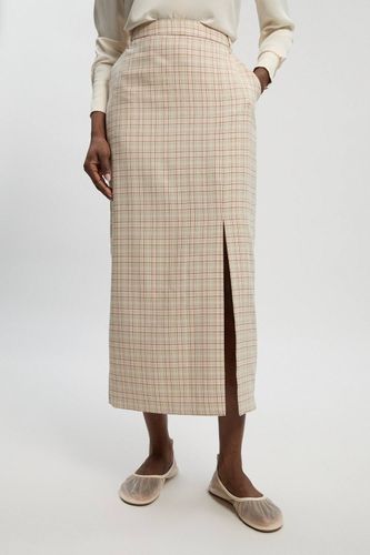Jupe Crayon Midi Ajustée À Carreaux | Taille 16 - KarenMillen - Modalova