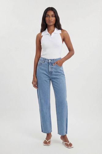 Jean À Jambes Tonneau Avec Empiècements En Denim | Taille 18 - KarenMillen - Modalova