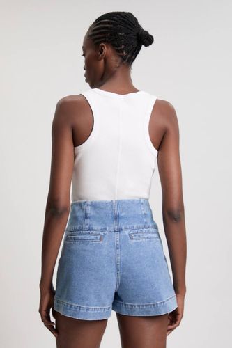 Short En Denim À Boutons Sur Le Devant | Taille 16 - KarenMillen - Modalova