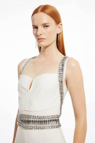 Robe Maxi Moulante En Maille Bandage Ornée De Cristaux | Taille 16 - KarenMillen - Modalova