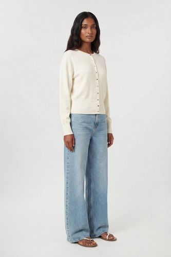 Cardigan En Maille Mélangée Viscose À Manches Ballon | Taille Medium - KarenMillen - Modalova