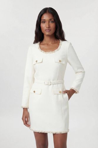 Robe Mini Ajustée Ceinturée En Stretch Compact Avec Finitions Ornementées | Taille 16 - KarenMillen - Modalova