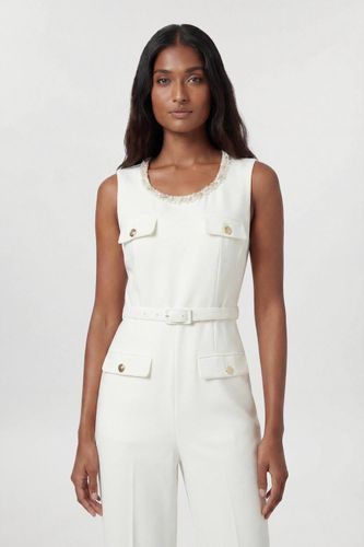 Combinaison-pantalon Large Ajustée En Tissu Stretch Compact Avec Ornements | Taille 16 - KarenMillen - Modalova