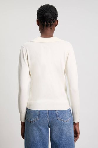 Cardigan En Maille Mélangée Viscose À Col Et Détails Pressions | Taille Medium - KarenMillen - Modalova