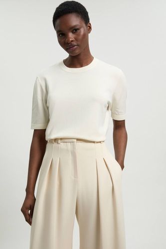 Haut En Maille Mélangée Viscose À Col Rond Et Manches Courtes | Taille Medium - KarenMillen - Modalova