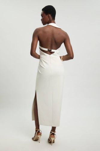 Robe Longue Ajustée En Tissu Stretch Compact Avec Détails De Finition | Taille 16 - KarenMillen - Modalova