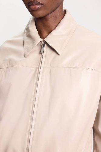 Blouson Aviateur En Cuir À Col | Taille 14 - KarenMillen - Modalova