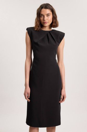 Robe Crayon Midi Ajustée Sans Manches Avec Détail D'encolure | Taille 16 - KarenMillen - Modalova