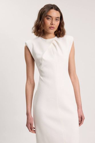 Robe Crayon Midi Ajustée Sans Manches Avec Détail D'encolure | Taille 16 - KarenMillen - Modalova