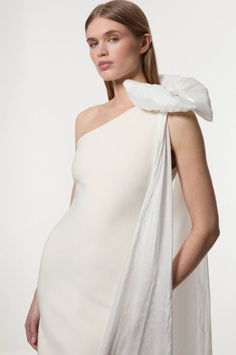 Robe Maxi Bandage Moulante Tricot Tissé Détail Cape | Taille 14 - KarenMillen - Modalova