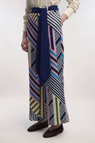 Pantalon Large Petite En Sergé Tissé À Imprimé Géométrique | Taille 14 - KarenMillen - Modalova