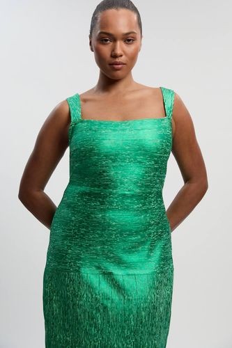 Robe Longue Moulante à Bretelles en Maille Métallisée Grande Taille | Taille 20 - KarenMillen - Modalova