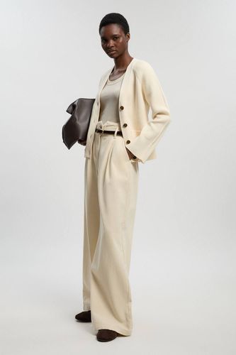 Cardigan Boutonné En Coton Tricoté | Taille Medium - KarenMillen - Modalova