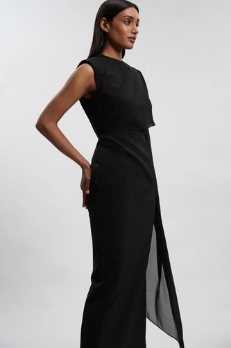Robe Longue Colonne à Cape Drapée Tailleur Raffinée | Taille 6 - KarenMillen - Modalova
