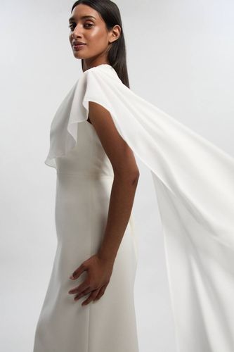 Robe Longue Colonne à Cape Drapée Tailleur Raffinée | Taille 12 - KarenMillen - Modalova