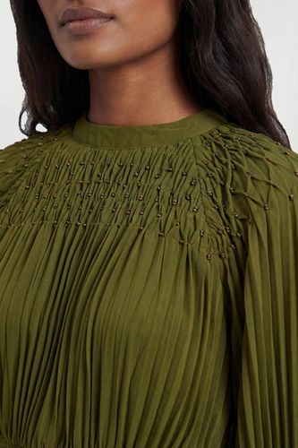 Chemisier À Manches Ballon Plissées Et Placement | Taille 16 - KarenMillen - Modalova