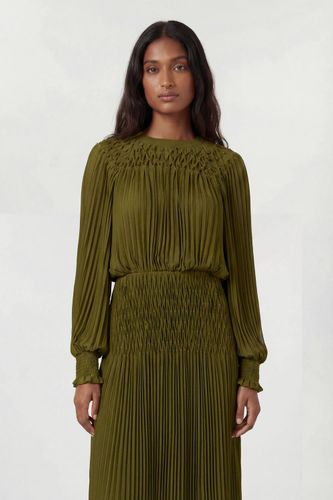 Robe Longue Plissée À Manches Ballon Et Détails De Perles | Taille 14 - KarenMillen - Modalova