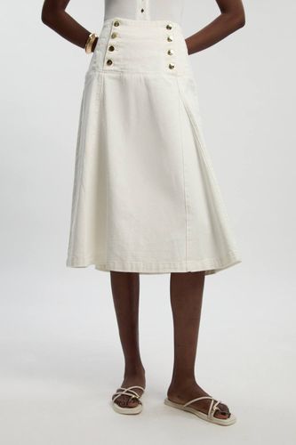 Jupe En Denim À Boutonnage Devant | Taille 16 - KarenMillen - Modalova