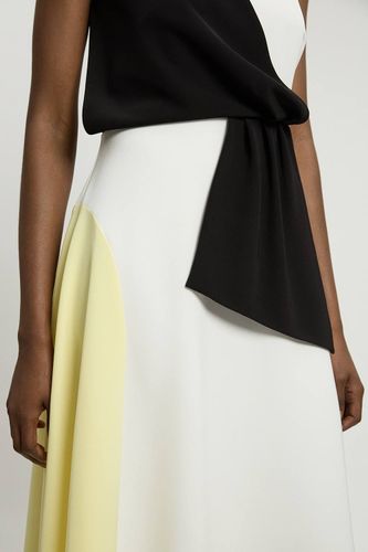 Robe Midi Ajustée À Détails Colorblock Contrastés | Taille 18 - KarenMillen - Modalova