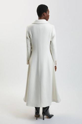 Manteau Midi En Laine Avec Jupe Évasée Structurée | Taille 18 - KarenMillen - Modalova