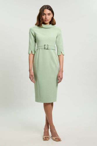Robe Crayon Midi Ajustée À Col Roulé Petite | Taille 16 - KarenMillen - Modalova