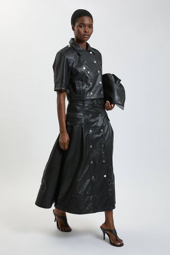 Veste Trench Courte En Synthétiquecuir | Taille 18 - KarenMillen - Modalova