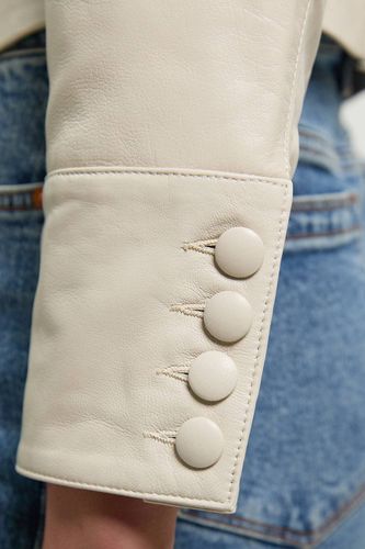 Veste En Cuir À Détails Tambour-major | Taille 14 - KarenMillen - Modalova
