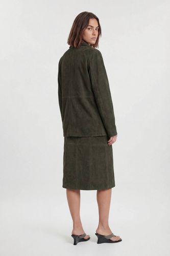Veste En Daim À Col Montant Avec Poche | Taille 18 - KarenMillen - Modalova